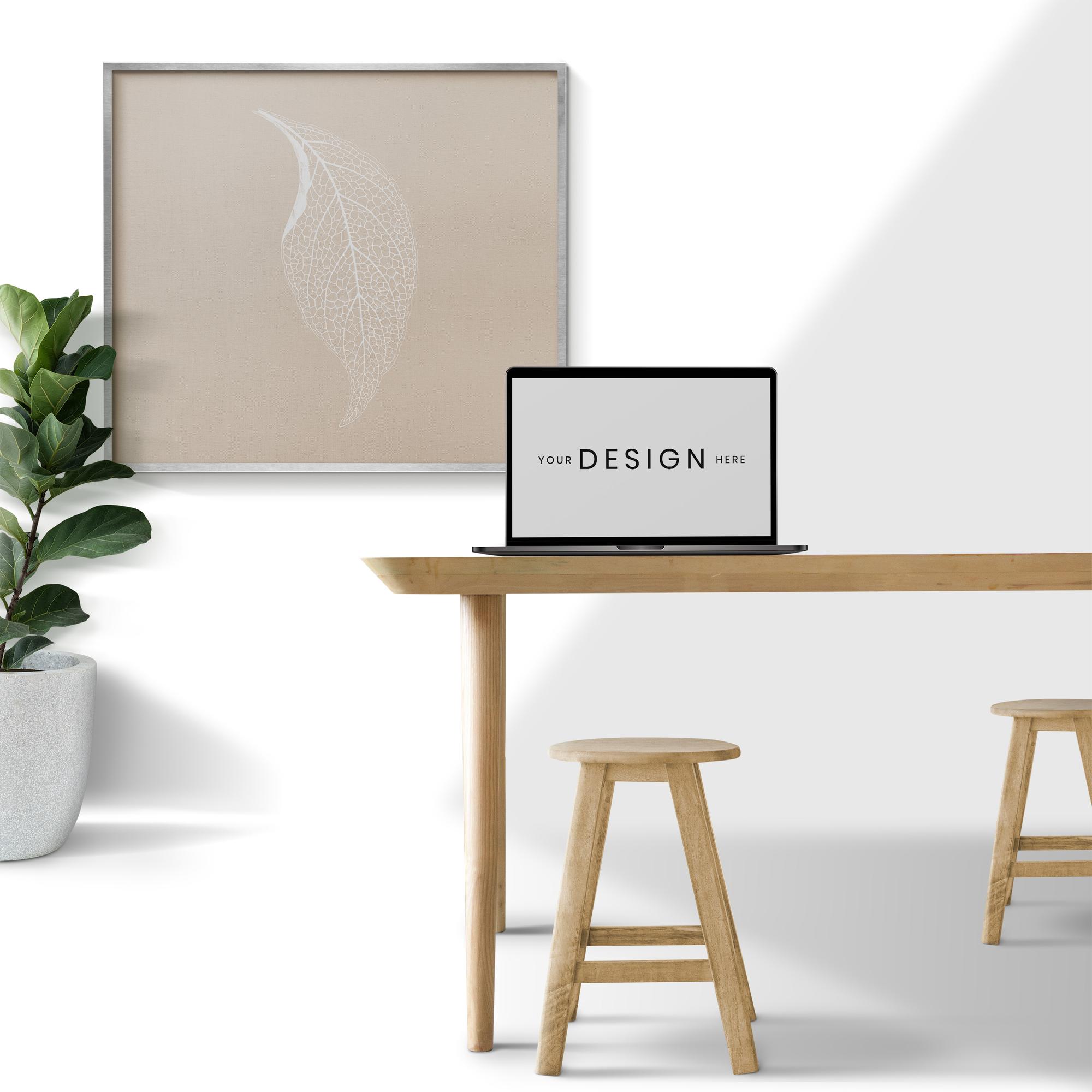 Studio meeting table with game mockups
